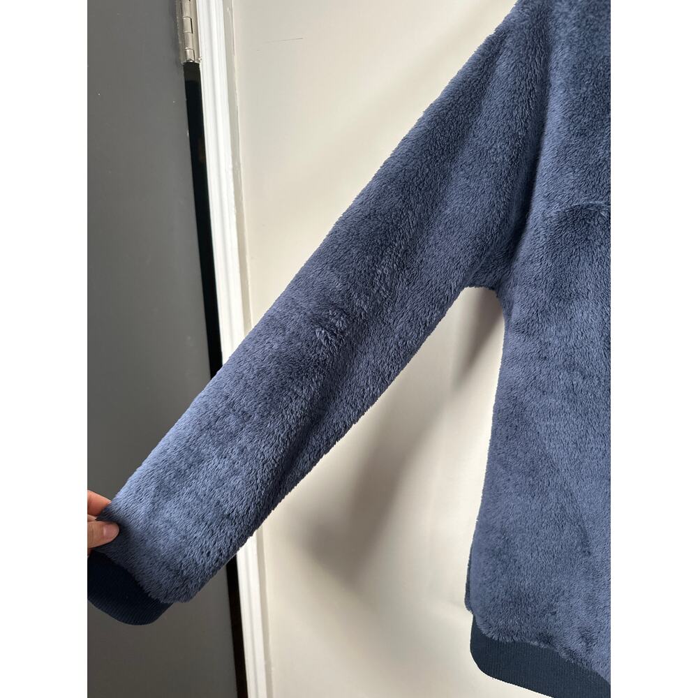 Patagonia Womens Teddy Fleece Double Sided Pullover Size Medium Navy Blue - Picture 4 of 11
